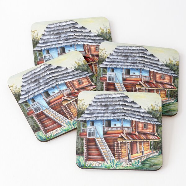 Item preview, Watercolor Romanian Artwork Painting with Transylvanian House  designed and sold by Nisuris.
