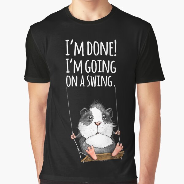 Meerschweinchen auf Schaukel Grafik T-Shirt