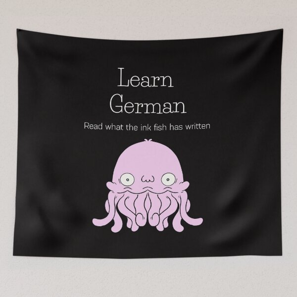 Item preview, Learn German Funny Squid Ink Fish Tintenfisch  designed and sold by Time4German.