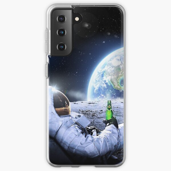 Astronaut on the Moon with beer ⛔ HQ-quality, BESTSELLER Samsung Galaxy Soft Case