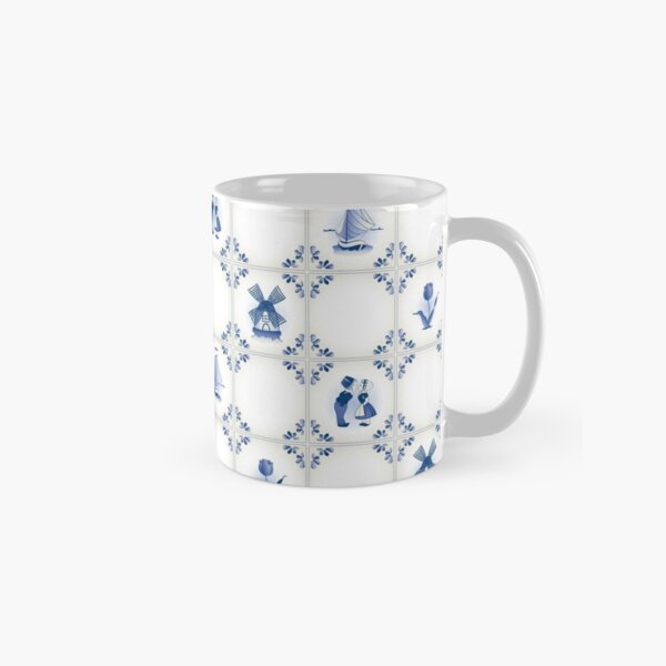 Blue Willow Dishes, Delft Blue, Porcelain Chinaware, Unique Cool Coffee Mugs Calamityware: Things Could Be Worse (Set of 4), Single 12-oz Mug