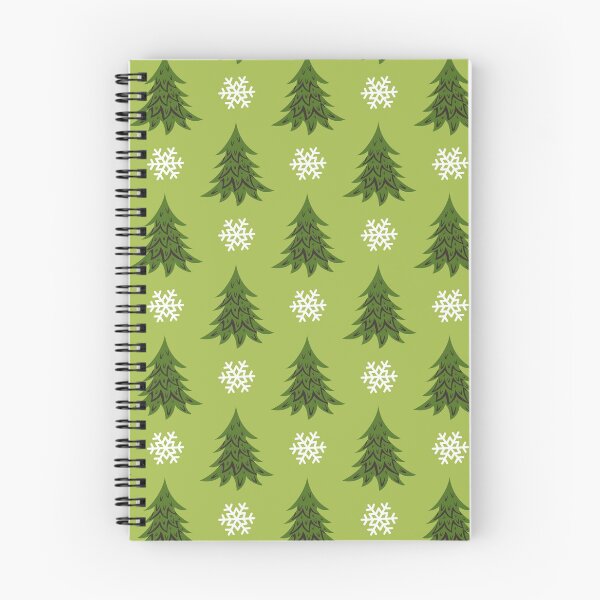 Item preview, Green christmas trees with snowflakes on light green background. designed and sold by Xaphana.