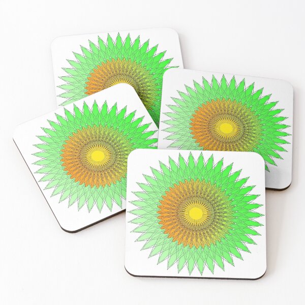 Item preview, Geometric Pattern in Shaded Green & Orange designed and sold by BleuSky.