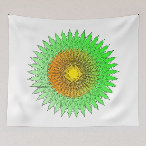 Item preview, Geometric Pattern in Shaded Green & Orange designed and sold by BleuSky.