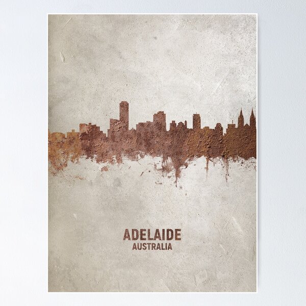 Item preview, Adelaide Australia Skyline designed and sold by ArtPrints.