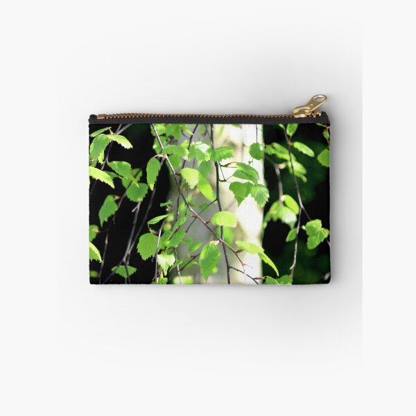 Item preview, Birch tree leaves against the bark in the sunshine designed and sold by chihuahuashower.