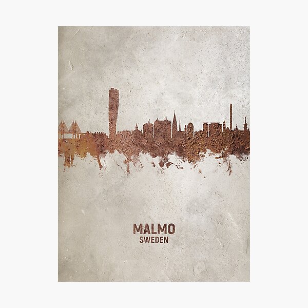 Item preview, Malmo Sweden Skyline designed and sold by ArtPrints.