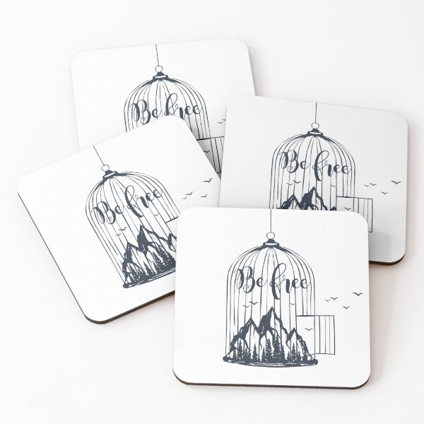 Item preview, Be Free. Motivational Quote.Creative Illustration designed and sold by Sloth Astronaut.