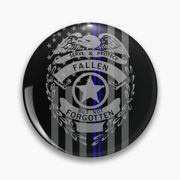 Item preview, FALLEN BUT NOT FORGOTTEN  law enforcement thin blue line american flag designed and sold by MortalDesigns.