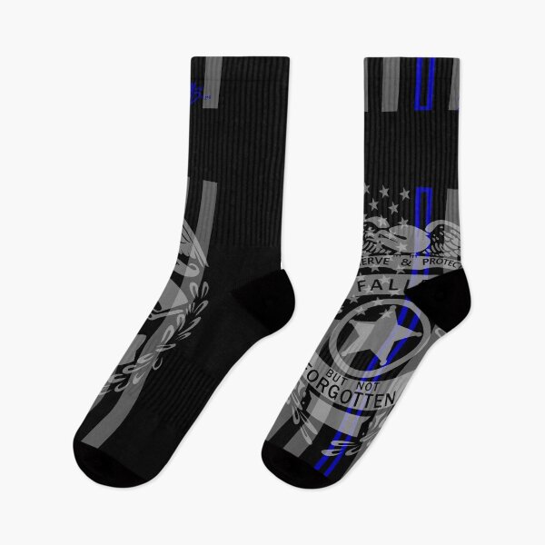 Item preview, FALLEN BUT NOT FORGOTTEN  law enforcement thin blue line american flag designed and sold by MortalDesigns.