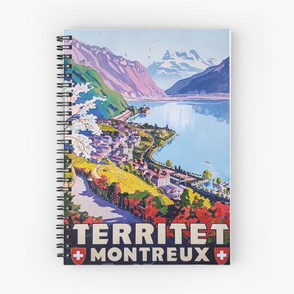 Artikelvorschau, Territet Montreaux vintage travel poster entworfen und verkauft von stickart-marek.