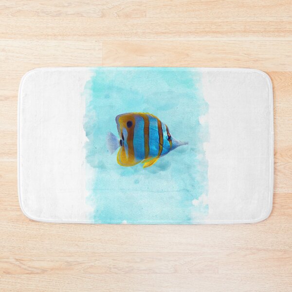 Item preview, Exotic Tropical Blue Fish Drawing designed and sold by Sash-An.