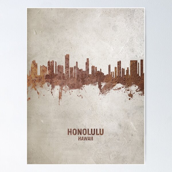 Item preview, Honolulu Hawaii Skyline designed and sold by ArtPrints.