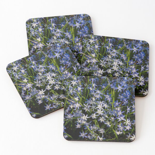 Item preview, Forest Floor Treasures - Early Spring Blanket of Glory-of-the-Snow Blue Flowers designed and sold by Georgia Mizuleva.