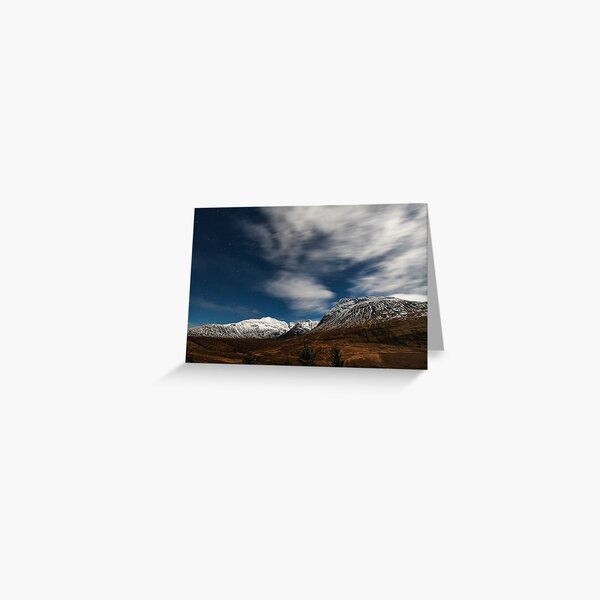 The Black Cuillin By Full Moon Greeting Card
