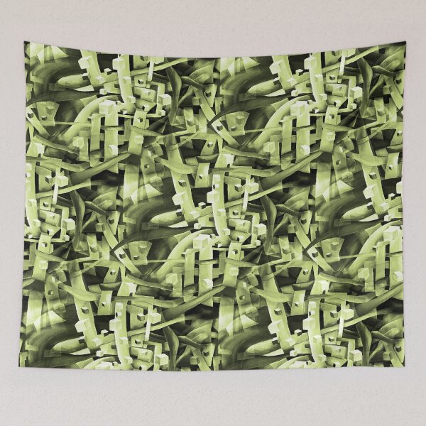 Item preview, Geometric Contemporary Abstract Painted in Pop Surrealism Style  designed and sold by Nisuris.