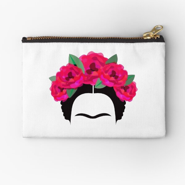 Frida Kahlo headband and brows Zipper Pouch