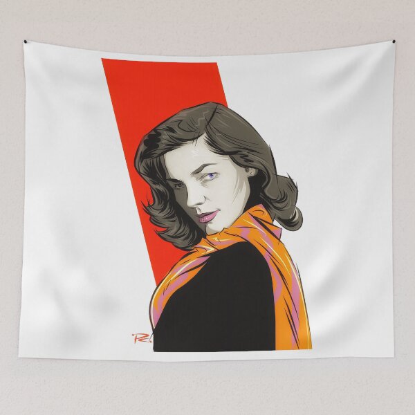 Item preview, Lauren Bacall - An illustration by Paul Cemmick designed and sold by TIGERDAVER.