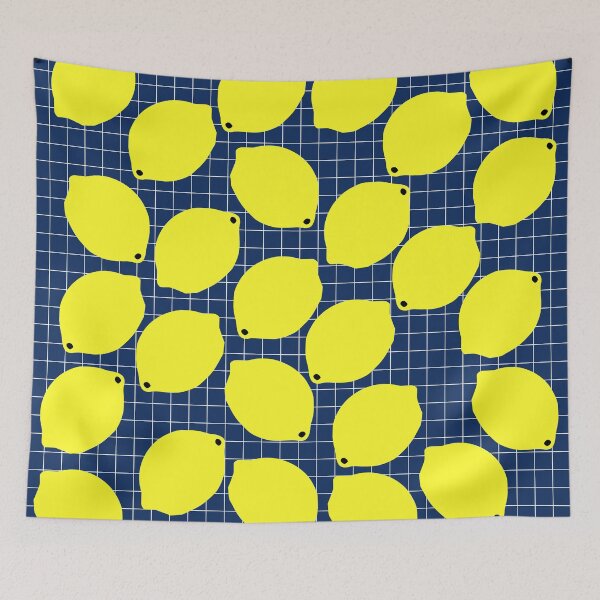 Item preview, Cute Lemon on Blue Background designed and sold by kapotka.