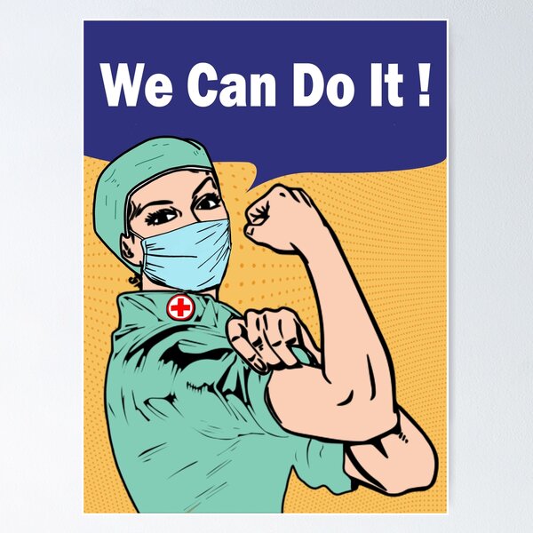 Item preview, We Can Do It - Nurse Against Coronavirus designed and sold by Byfab.