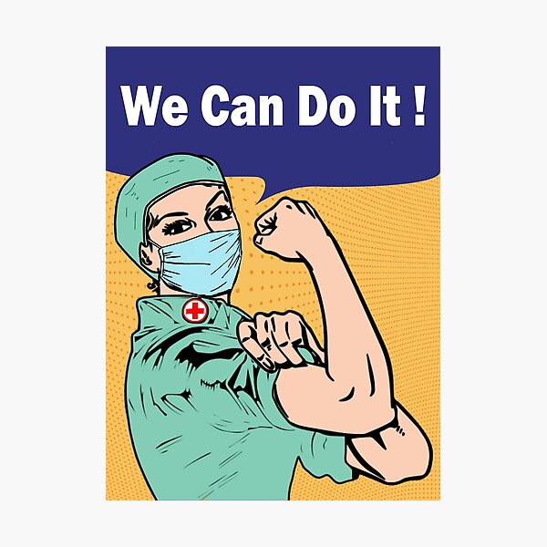 Item preview, We Can Do It - Nurse Against Coronavirus designed and sold by Byfab.