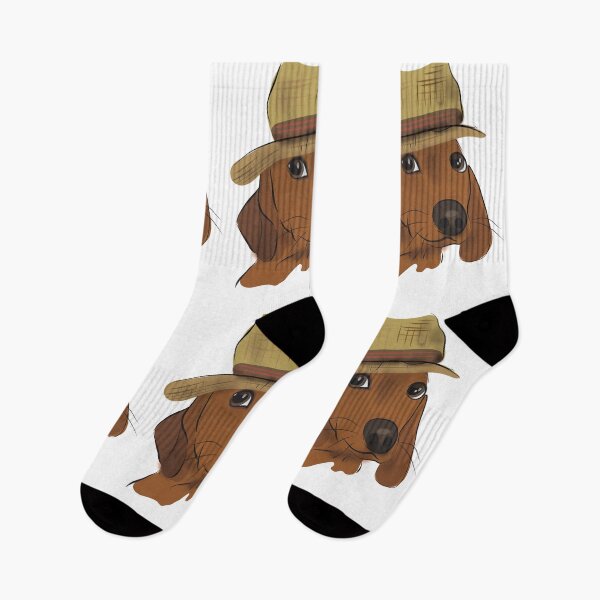 Item preview, Portrait of a Dachshund Dog with Hat. Drawing of an wiener dog designed and sold by Sash-An.