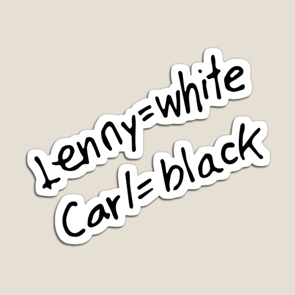 Item preview, Lenny = White, Carl = Black (Homer, Tattoo) designed and sold by fandemonium.