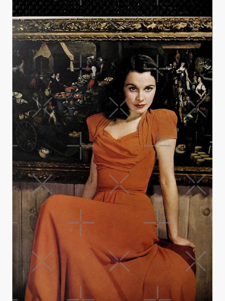Thumbnail 2 of 2, Greeting Card, Vivien Leigh rare true color image 1941 designed and sold by Love30smovies.