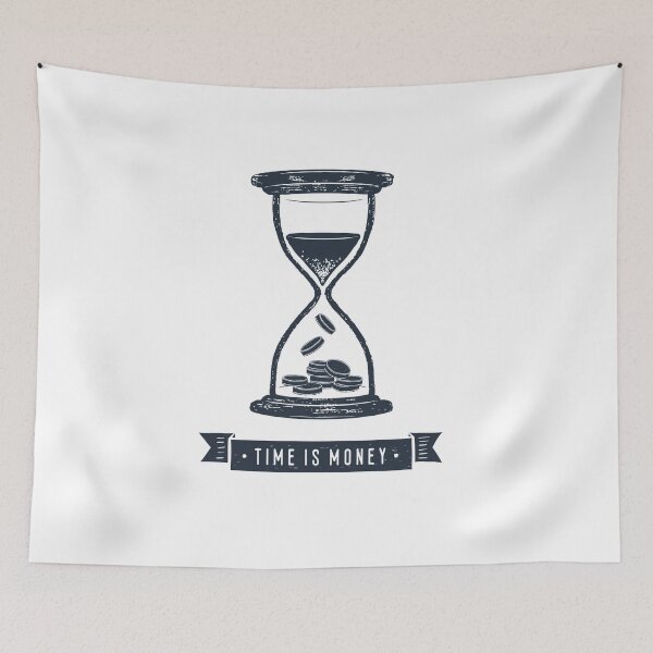 Item preview, Time Is Money. Motivational Quote.Creative Illustration designed and sold by Sloth Astronaut.