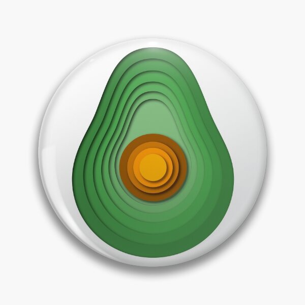 Item preview, Papercut avocado flat 3D layered design designed and sold by NerdySherds.