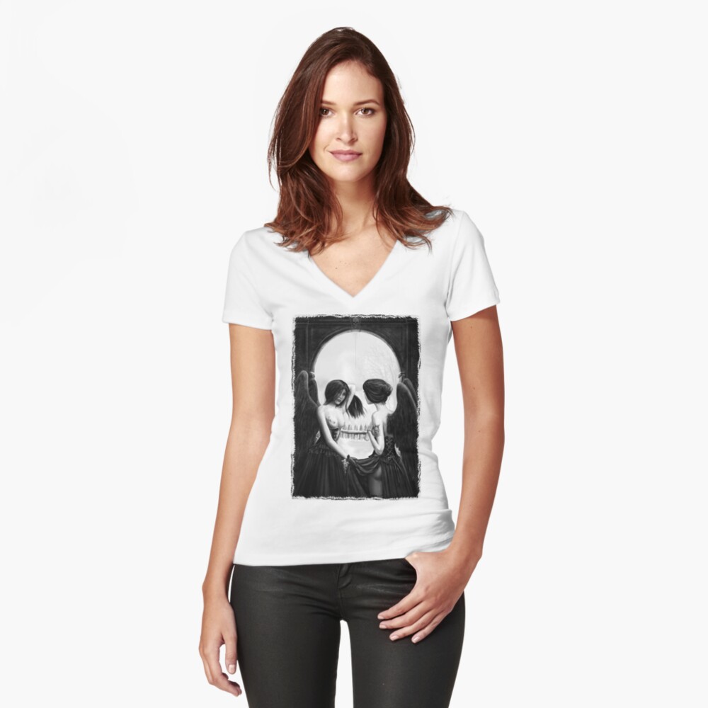 Item preview, Fitted V-Neck T-Shirt designed and sold by dashinvaine.