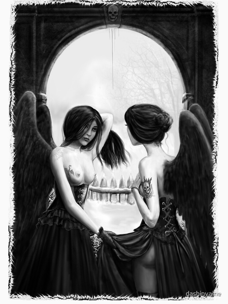 Thumbnail 7 of 7, Essential T-Shirt, Skull Optical Illusion tee designed and sold by dashinvaine.
