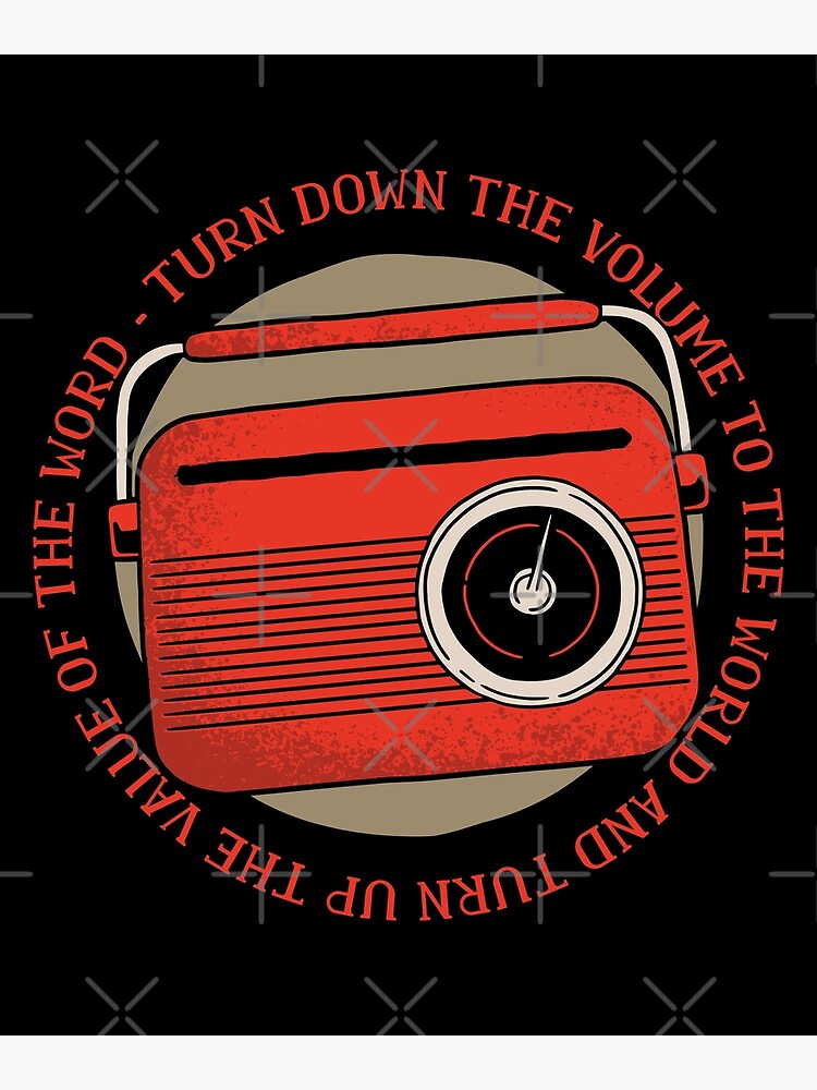 "VINTAGE RADIO QUOTE" Poster for Sale by iBruster Redbubble