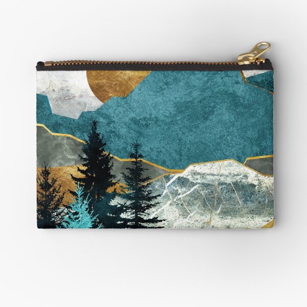 Metallic Mountains Zipper Pouch