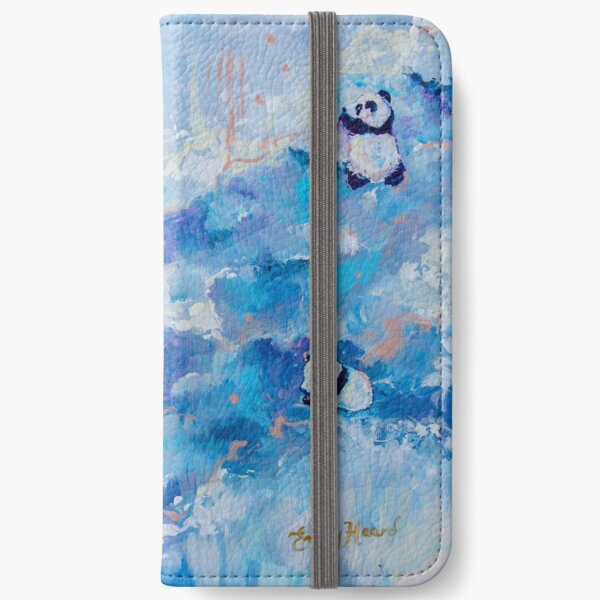 Pandas in the clouds iPhone Wallet