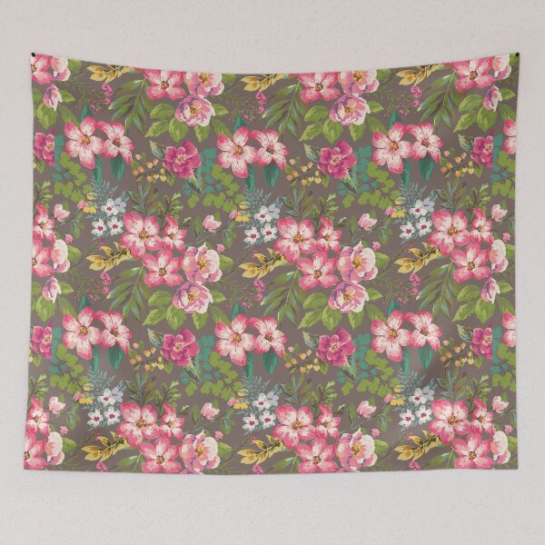 Artikelvorschau, Tropische Vintage Blumen entworfen und verkauft von Rainbows Galore.