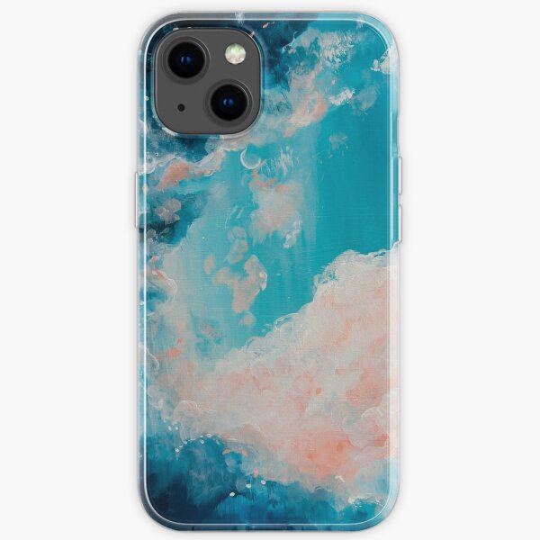 Night sky and moon iPhone Soft Case