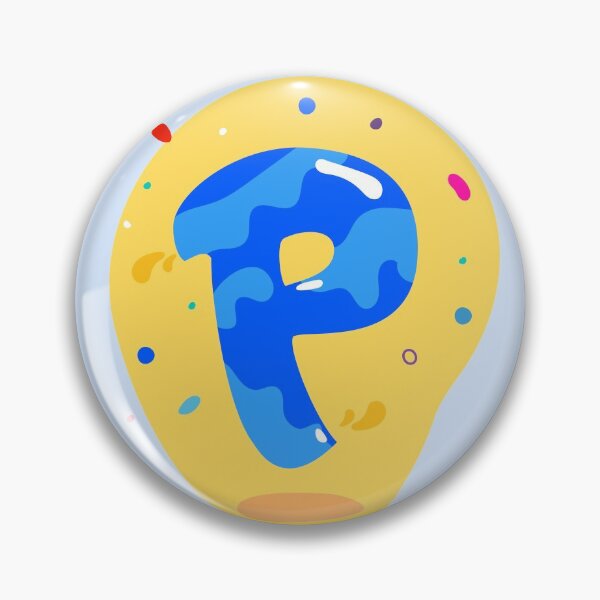 Colourful Letter P Pin