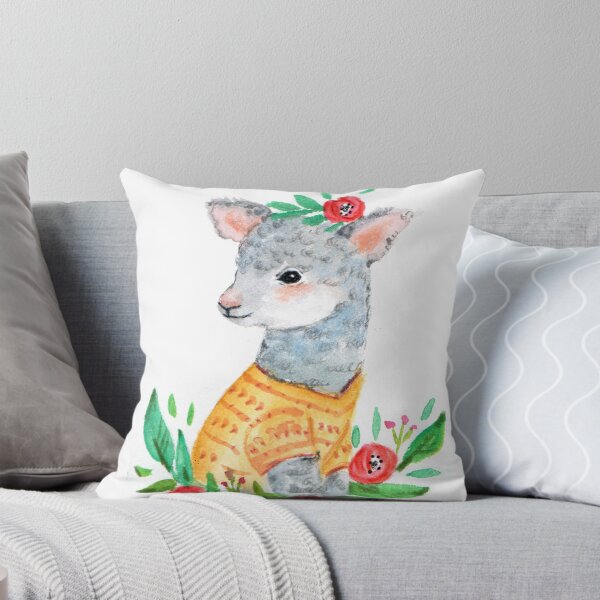 Item preview, Lamb watecolor art designed and sold by Petit Faon Prints.
