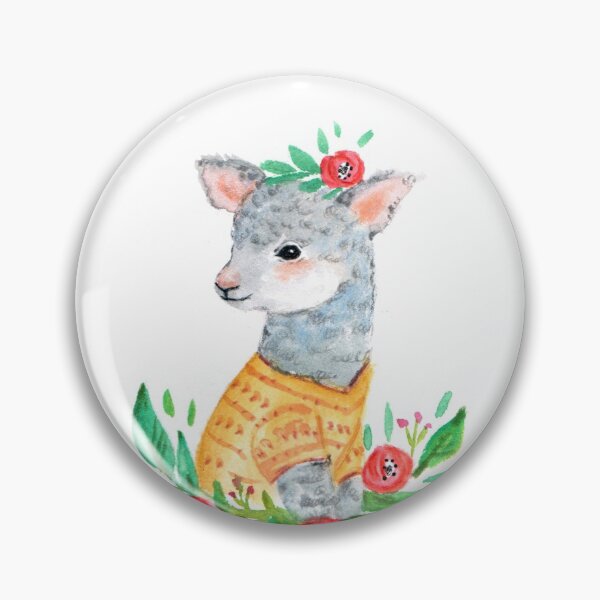 Item preview, Lamb watecolor art designed and sold by Petit Faon Prints.