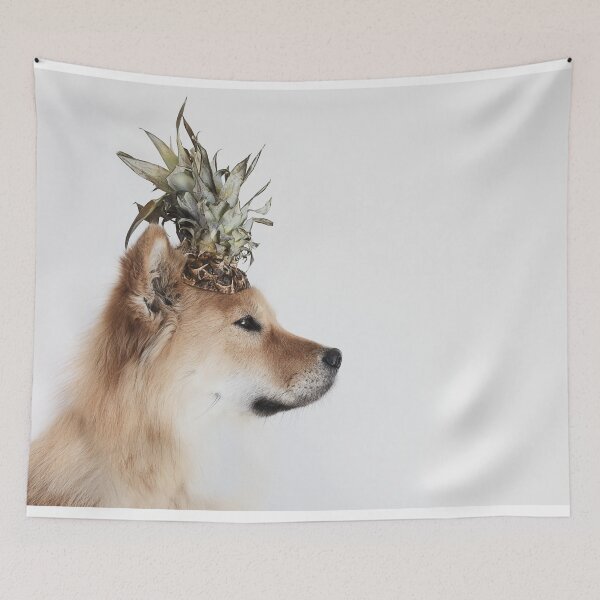 Item preview, Dog with pineapple on the head designed and sold by nektarinchen.