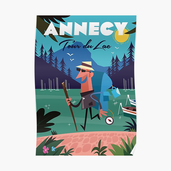 Annecy Tour du lac poster Poster