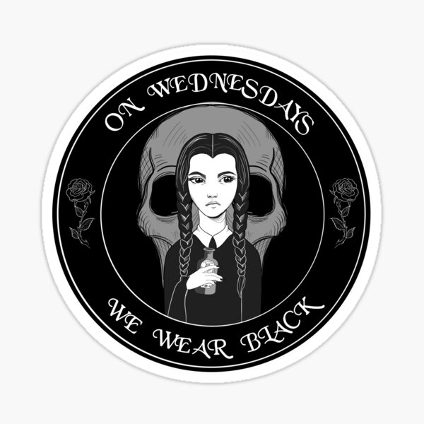 On Wednesdays we wear black Sticker