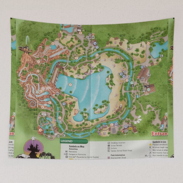 Item preview, Typhoon Lagoon Map	 designed and sold by Rainbows Galore.