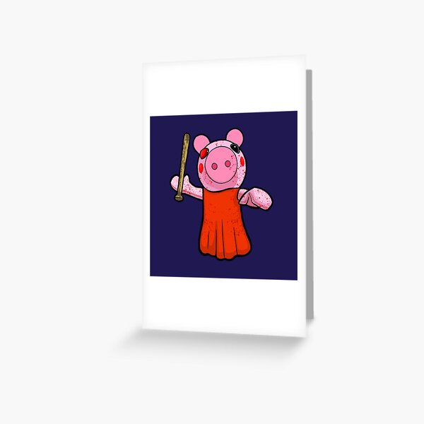 Roblox Piggy Greeting Cards Redbubble - when mama isn t home meme roblox piggy foxy and clown youtube