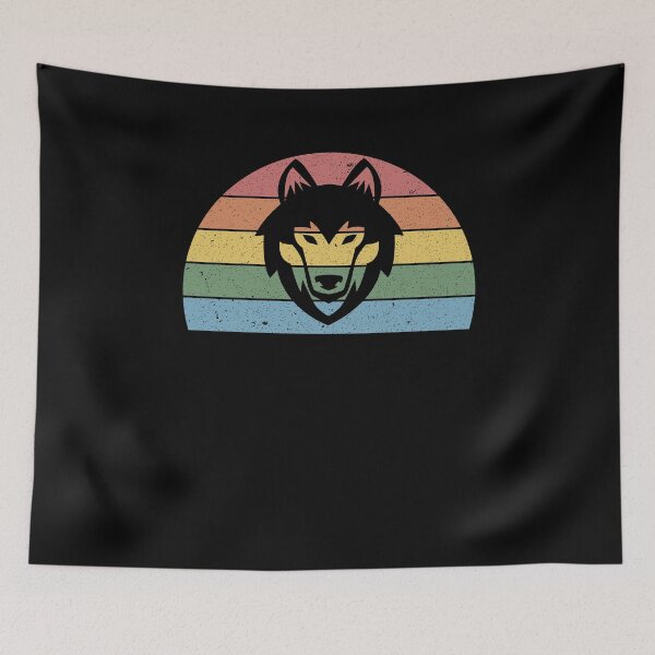 Item preview, lonely wolf retro vintage designed and sold by thehafdesigner.