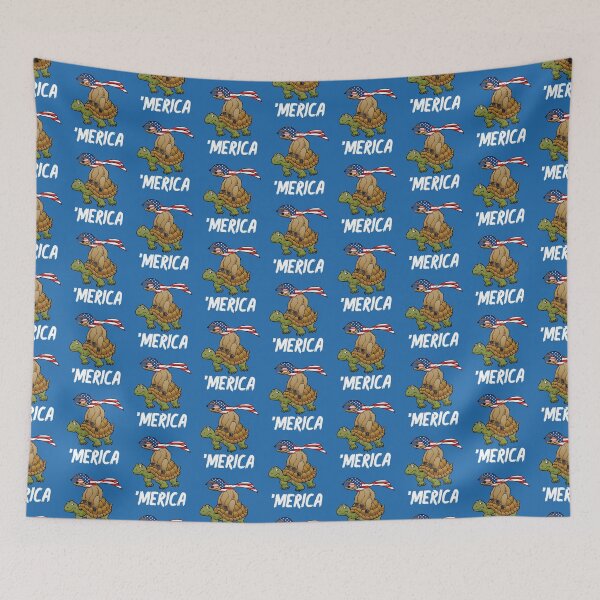 Item preview, Turtle Riding Sloth In Sunglasses & Headscarf With American Flag Design 4th July National Holiday Celebration Gift designed and sold by FunnySunny T-Shirts.