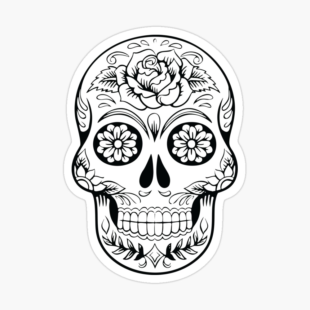 Mexican Hat Art Skull Matte/Glossy PosterWellcoda