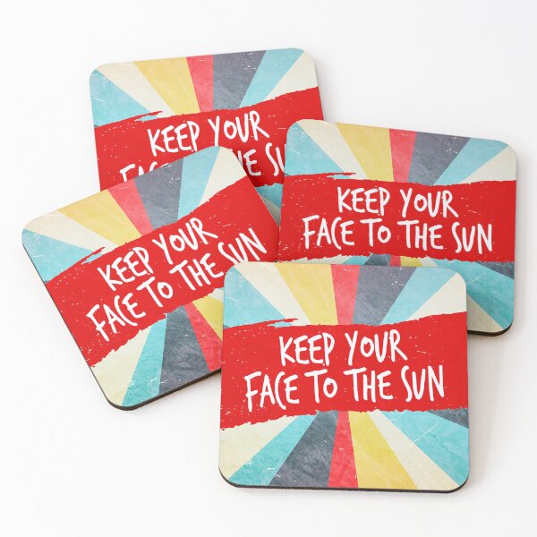 Item preview, Keep Your Face To The Sun  (Colorful Vintage Retro Quote • Rainbow Sunburst) designed and sold by SassyClassyMe.
