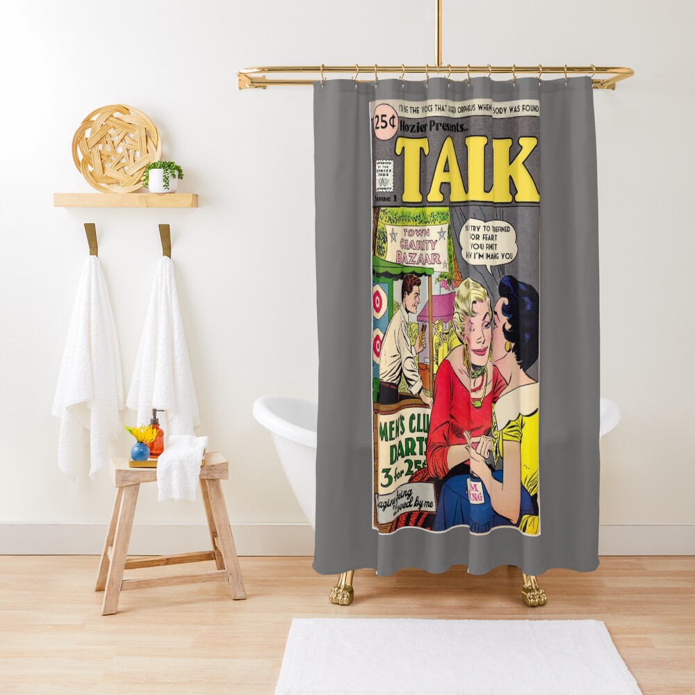 "Talk Hozier Retro Comic" Shower Curtain for Sale by marthaaaa13